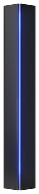 Gallery Small Sconce, Black Finish, Blue Glass