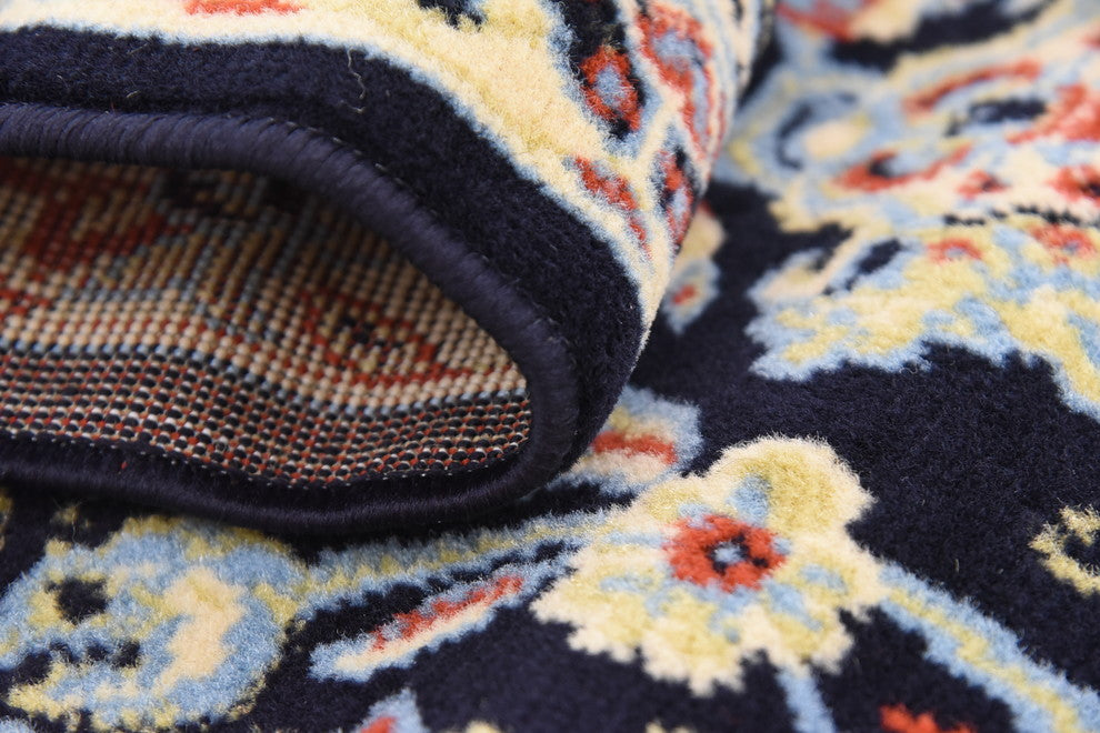 Unique Loom Navy Blue Washington Sialk Hill 2' 2 x 8' 2 Runner Rug