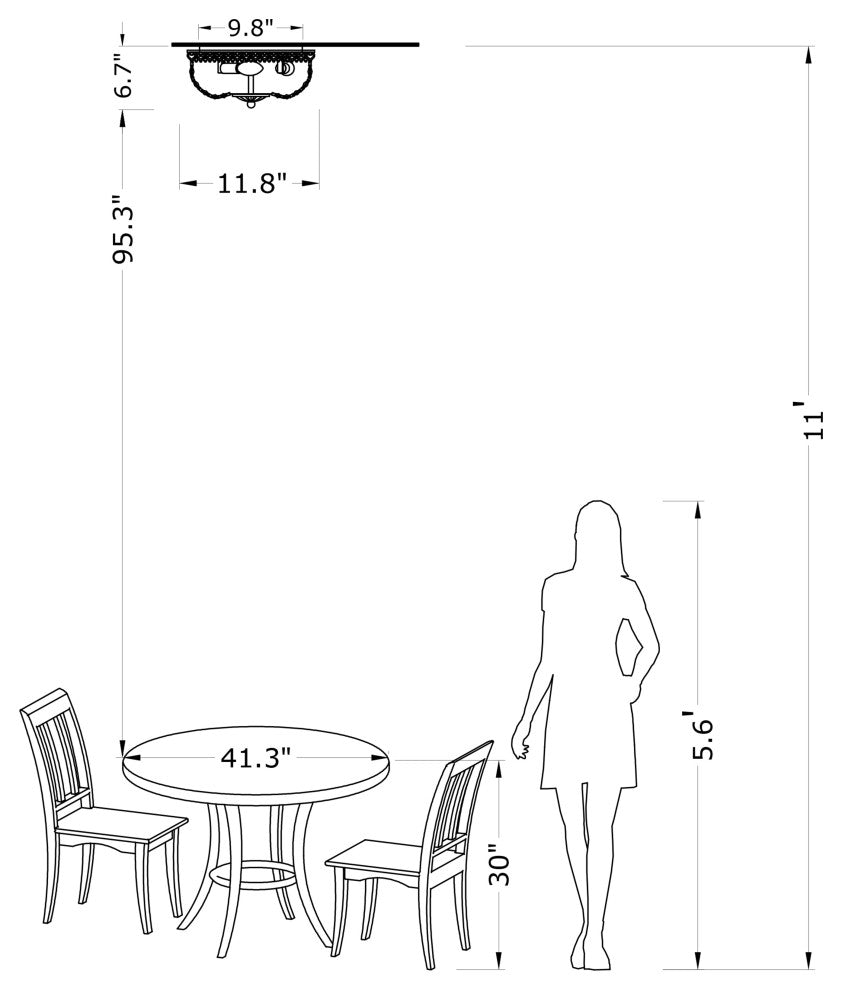 Jessica Brushed Brass 3-Light Crystal Basket Flush Mount