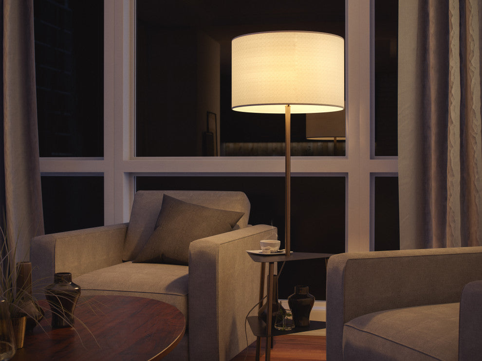 Kenroy 35344AB 1-Light Floor Lamp, Viviene