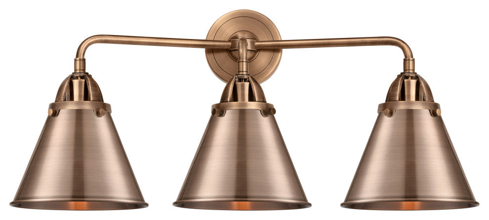 Innovations 288-3W-AC-M13-AC-LED 3 Light Vanity Light, Antique Copper