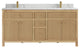Sonoma 72 Double Sink Bath Vanity in Light Natural Teak with 1.5" Calacatta Laza