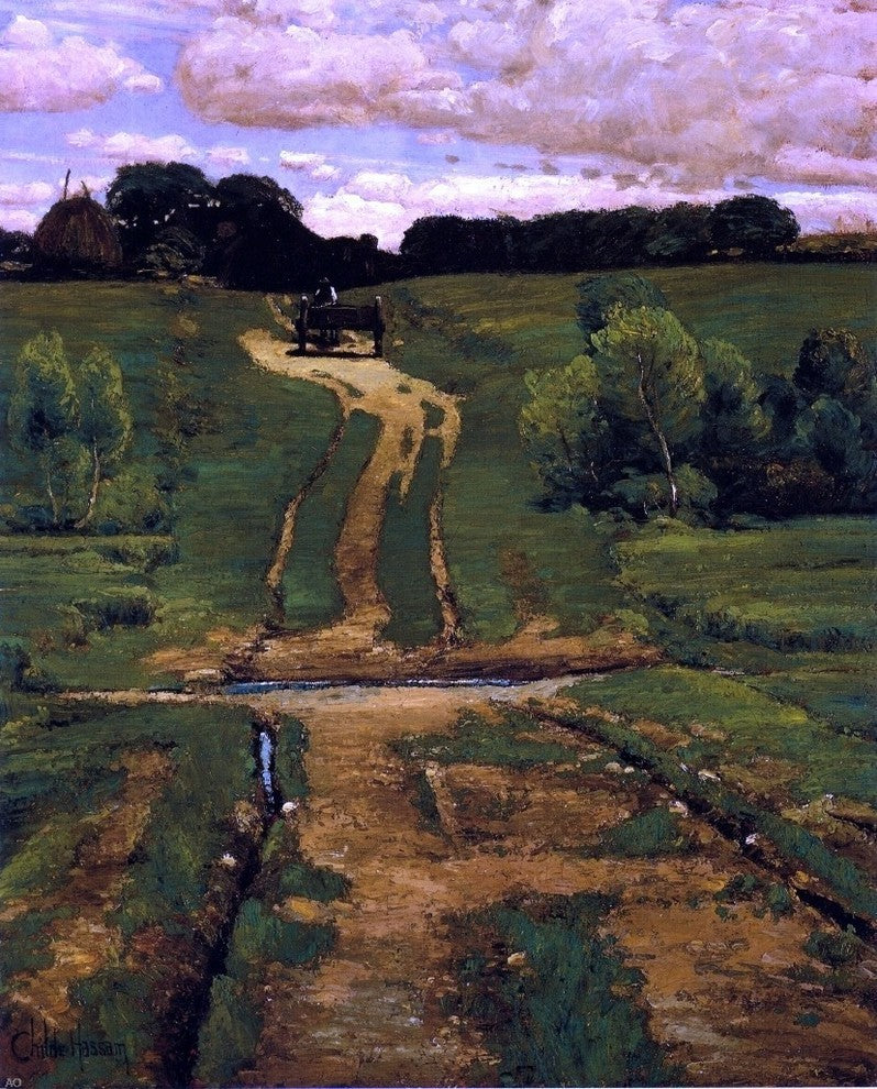 Frederick Childe Hassam Back Road Premium Canvas Print