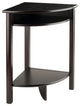 Liso Corner Table, Cube Storage, Espresso