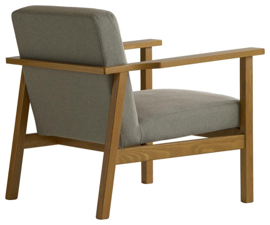 Gray Linen Lounge Armchair, Andrew Martin Cecil