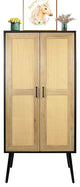 Storage Cabinet Kitchen Cupboard With Rattan Design Natural