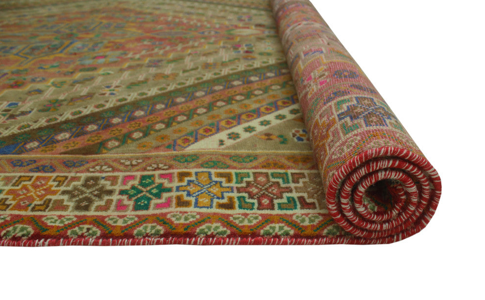 Fine Vintage Distressed Natalia Rust Rug