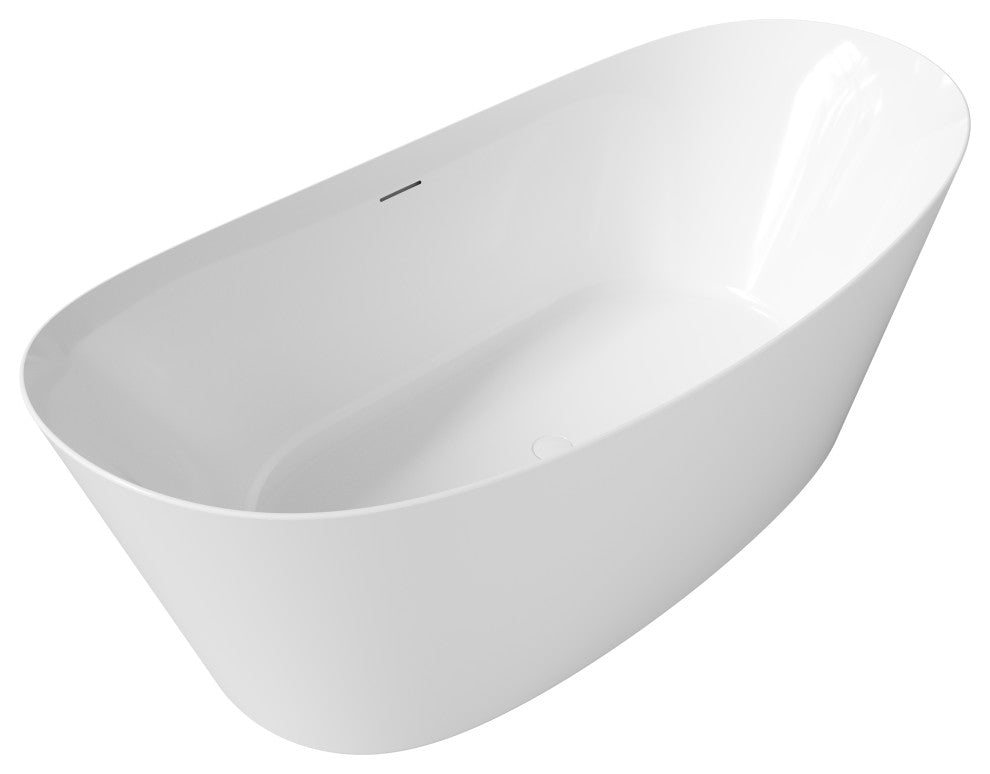 Perlato Volos 71" Freestanding Soaking Tub, White