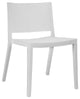 Mod Made Elio Modern Plastic Dining Side Chair, Set of 2, White