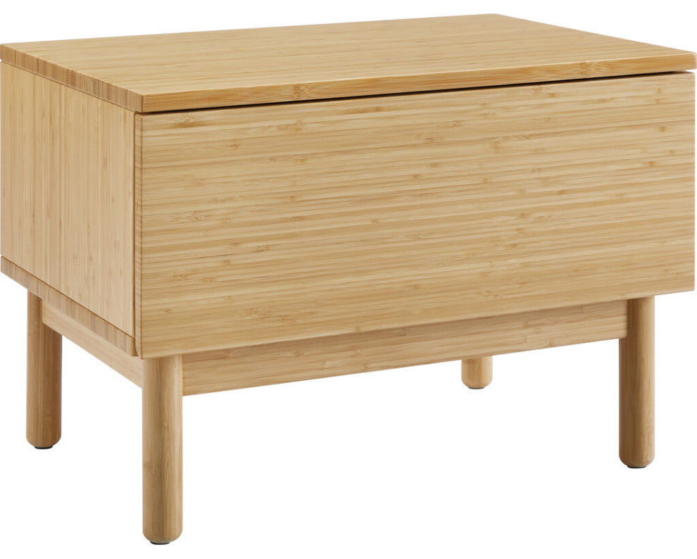 Greenington Monterey Solid Moso Bamboo 1 Drawer Nightstand | Wheat