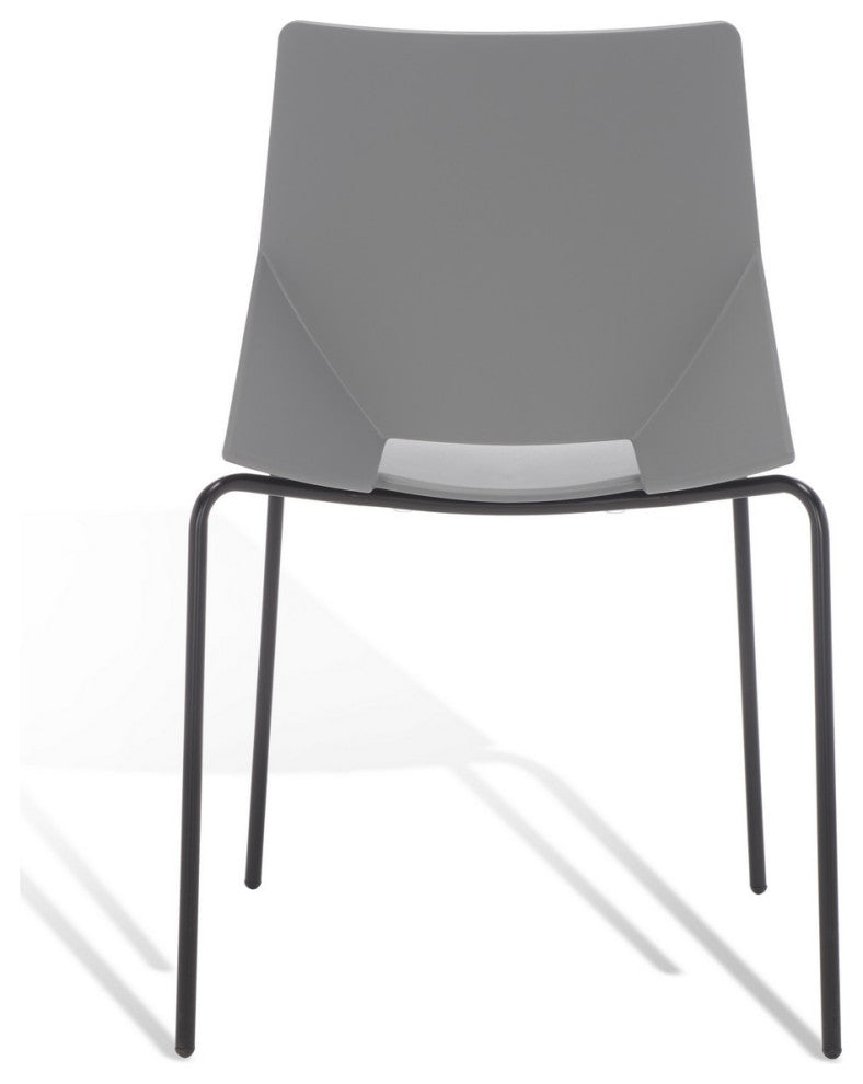 Safavieh Couture Nellie Molded Plastic Dining Chair, Grey/Black