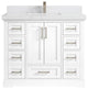 Boston 42 Single Sink Bath Vanity in White 2" Empira Quartz