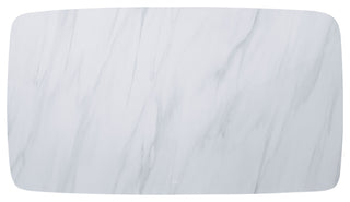 Madan Dining Table, Marble Top and Weathered Gray