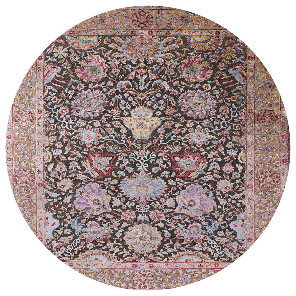 Ahgly Company Indoor Round Mid-Century Modern Area Rugs, 7' Round