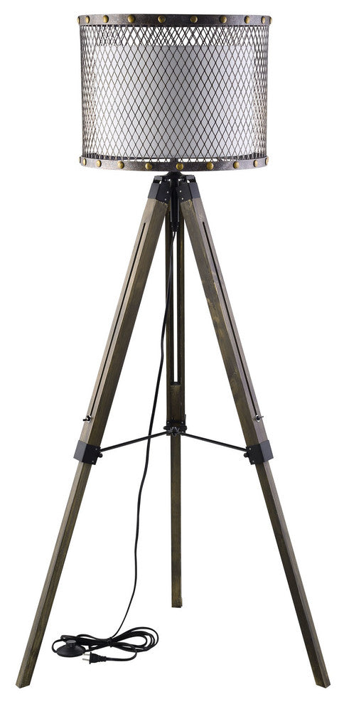 Modern Urban Contemporary Floor Lamp, Silver Steel