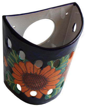 Sunflower Talavera Ceramic Sconce