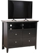 Shandon 4-Drawer Media Chest, Black