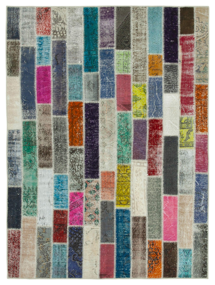 Rug N Carpet - Hand-Knotted Oriental 6' 2" x 8' 2" Wool Patchwork Area Rug