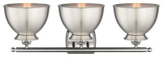Adirondack 3-Light 28" Bath Vanity Light, Brushed Satin Nickel Shade