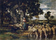 Charles Emile Jacque A Shepherdess With Her Flock Wall Decal