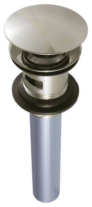 Kingston Brass Push Pop-Up Drain With Overflow, Polished Nickel