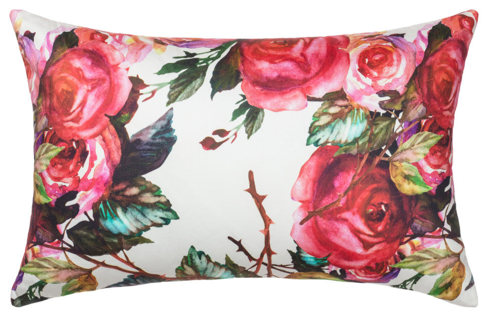 Linum Home Textiles Victoria Decorative Pillow Cover, Red Multi, Lumbar