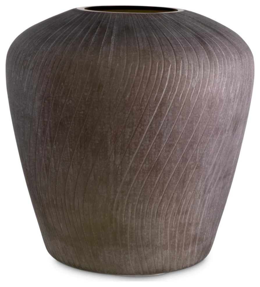 Brown Handblown Glass Vase, Eichholtz Tarlow