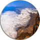 Teide View Panoramic, Seascape Photo Disc Metal Artwork, 38"