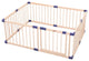 Pemberly Row Modern Baby Wood Safety Gate with Blue connector