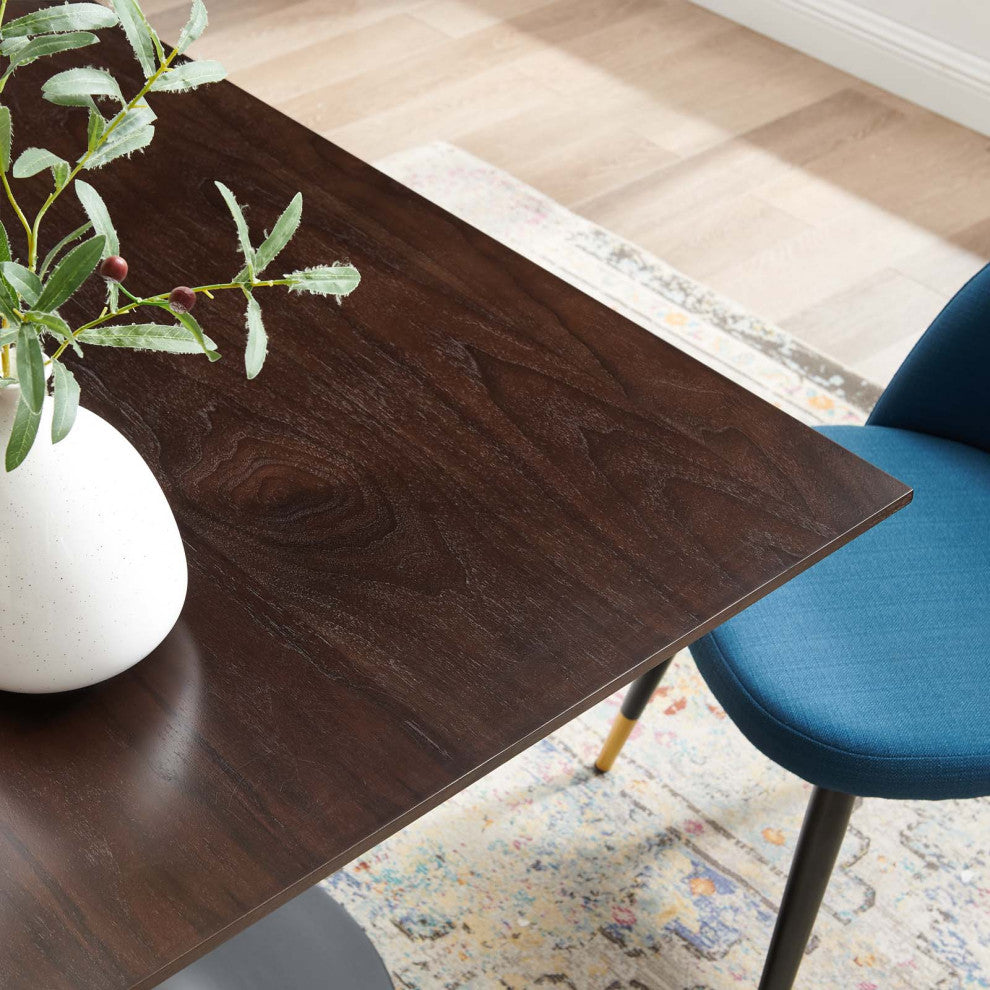 Dining Table, Square, Wood, Black Dark Brown, Modern, Cafe Bistro Restaurant