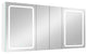 60 in.W x 30 in. H Aluminum Surface Mounted Medicine Cabinet with Mirrors