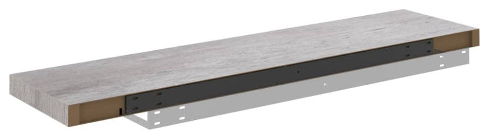 vidaXL Wall Shelf Floating Shelf Display Shelf Wall Mounted Concrete Gray
