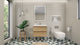 Belli 30" Wall Mounted Single Bathroom Vanity Set, White Oak, Glossy White Top