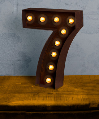 Vintage Retro Lights and Signs Number "7"