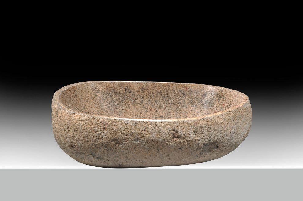 ANZZI Chodola Vessel Sink, Yellow River Stone