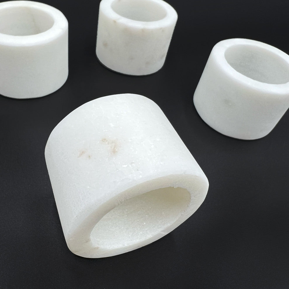 Real Marble Napkin Rings, 1 Box/12 Pieces