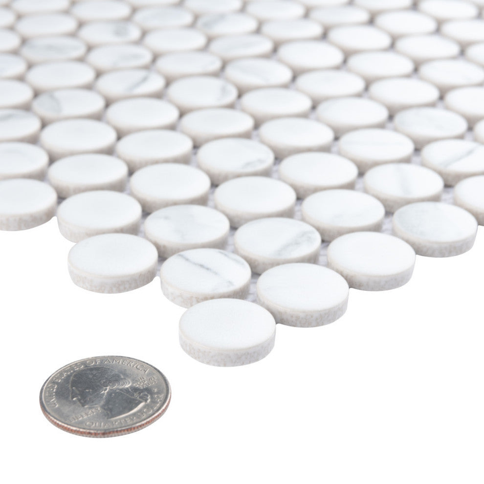 Merola Tile Carrione Penny Porcelain Floor and Wall Tile Sample