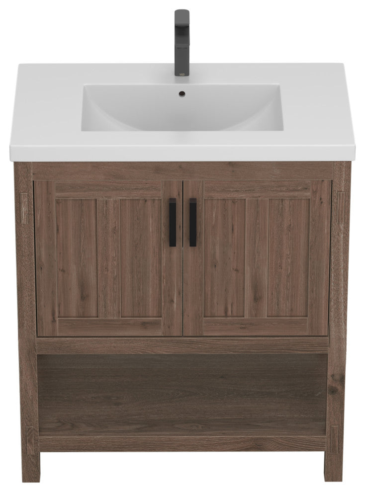 The Betsy Bathroom Vanity, Brown, 30", Single Sink, Freestanding