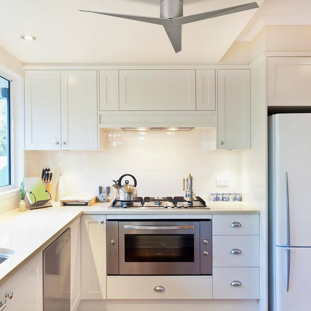 Eliza Hugger 56" Ceiling Fan, Brushed Nickel