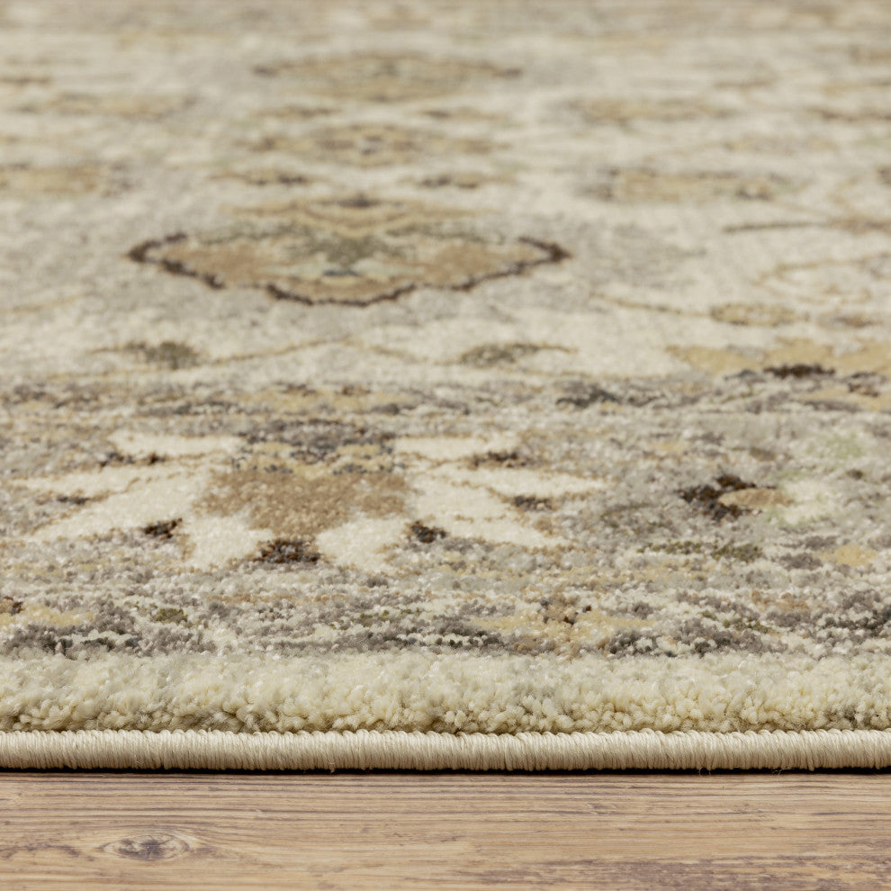 Oriental Weavers Florence Indoor Rug Beige/ Grey 2'3" X 7'6"