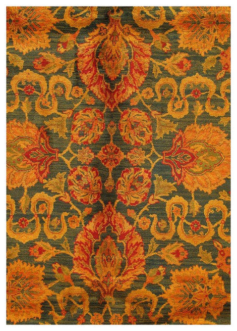 Fine Hand Knotted Agra Rug, 9'x12'