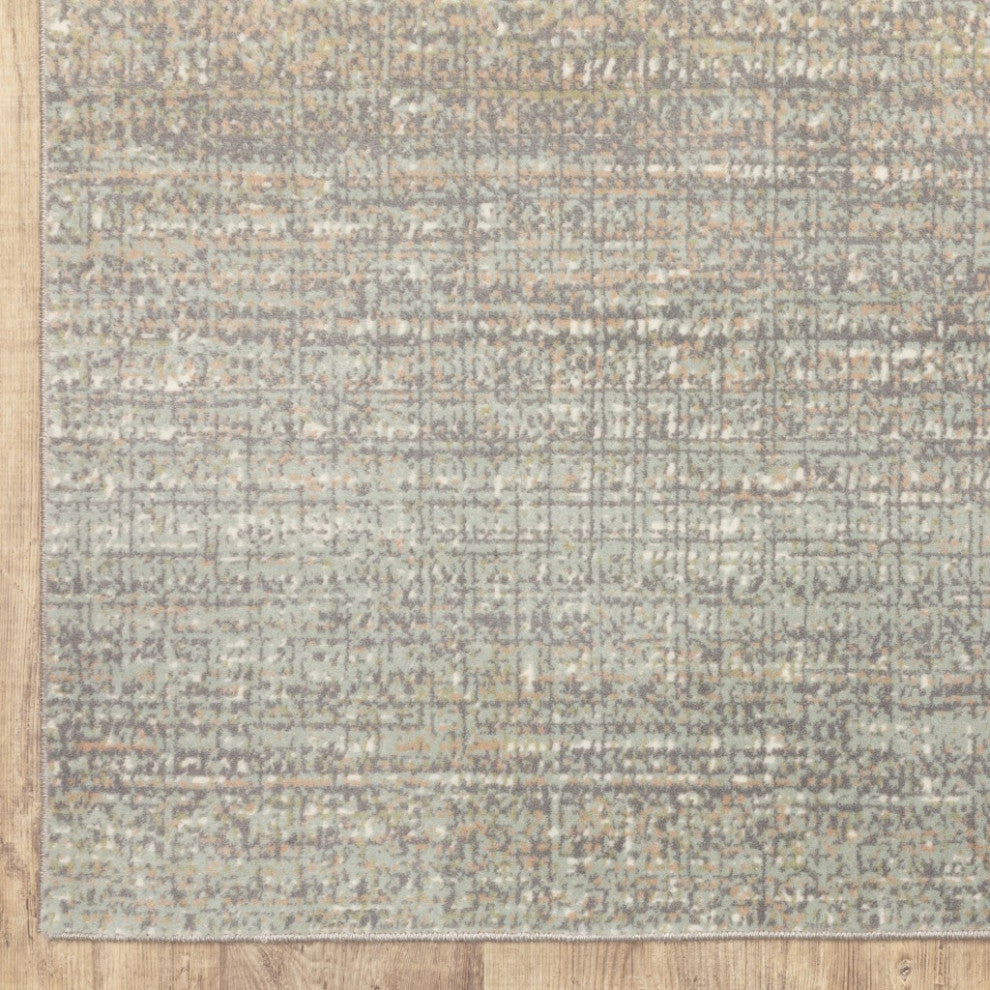 HomeRoots 7' x 10' Gray Green Abstract Confetti Indoor Area Rug