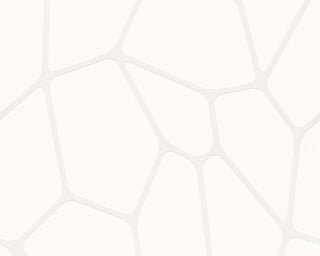 Black and White 2, Modern Crazy Stripes Circles Design Cream Wallpaper Roll