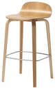Elite Living Glen Modern 27" Wooden Counter Stool, Natural Brown