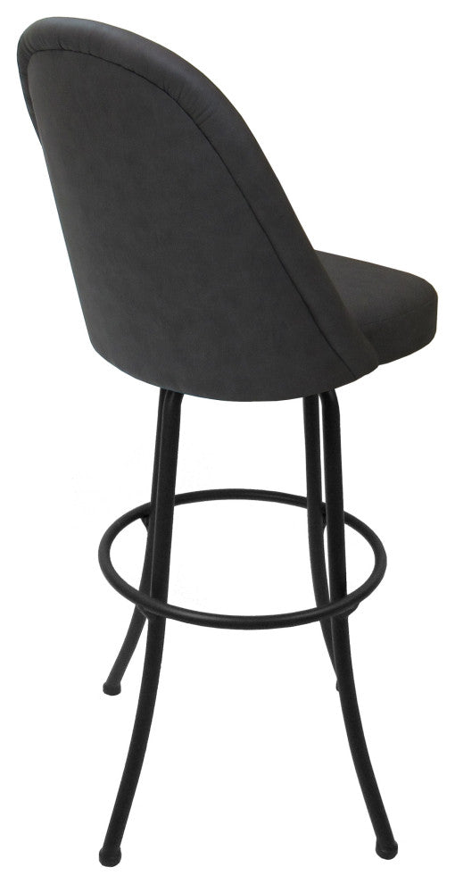 Swivel Counter 26" 30" Extra Tall 34" Metal Bar Stool M-235, Grey Vinyl - Grey