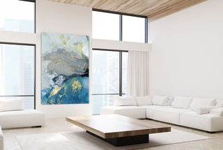 "Ocean Splash I" Fine Art Giant Canvas Print, 48"x72"