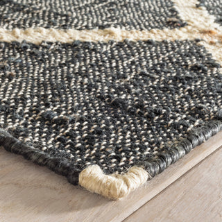 Dash & Albert Kali Black Handwoven Jute Rug, Black, Runner-2'6" x 8'