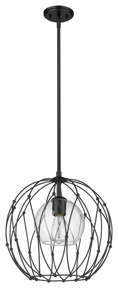 Zlite 1940P16-MB 1-Light Pendant, Clear
