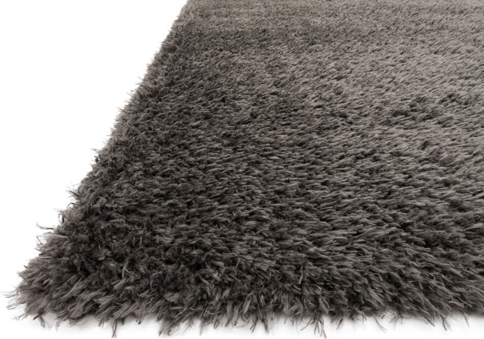 Soft Voluminous Pile Kayla Shag Area Rug, Gray, 5'0"x7'6"