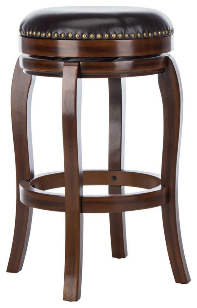 Shelton Bar Stool Espresso / Brown Seat Set of 2